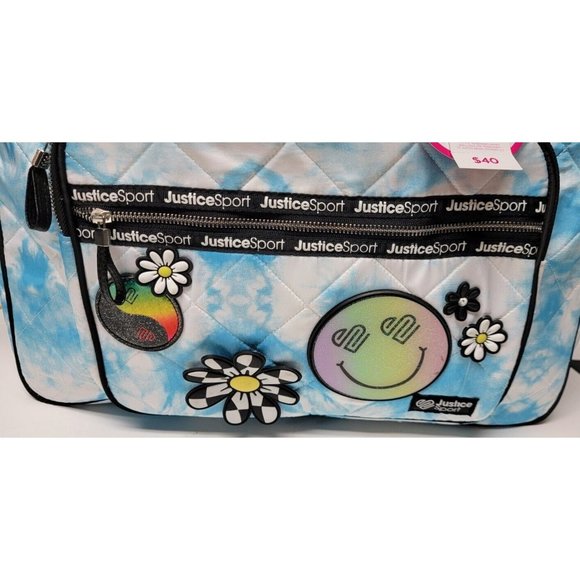 Justice Girls Tie Dye Weekender Bag, 3-Piece Multi-Color Over Night Bag Make-Up - Picture 2 of 14